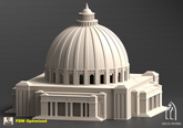 Invictaria Hall 3D-printed model